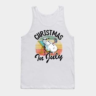 Melting Snowman Vintage Funny Christmas In July Tank Top